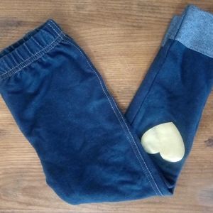 Denim leggings with Gold Heart